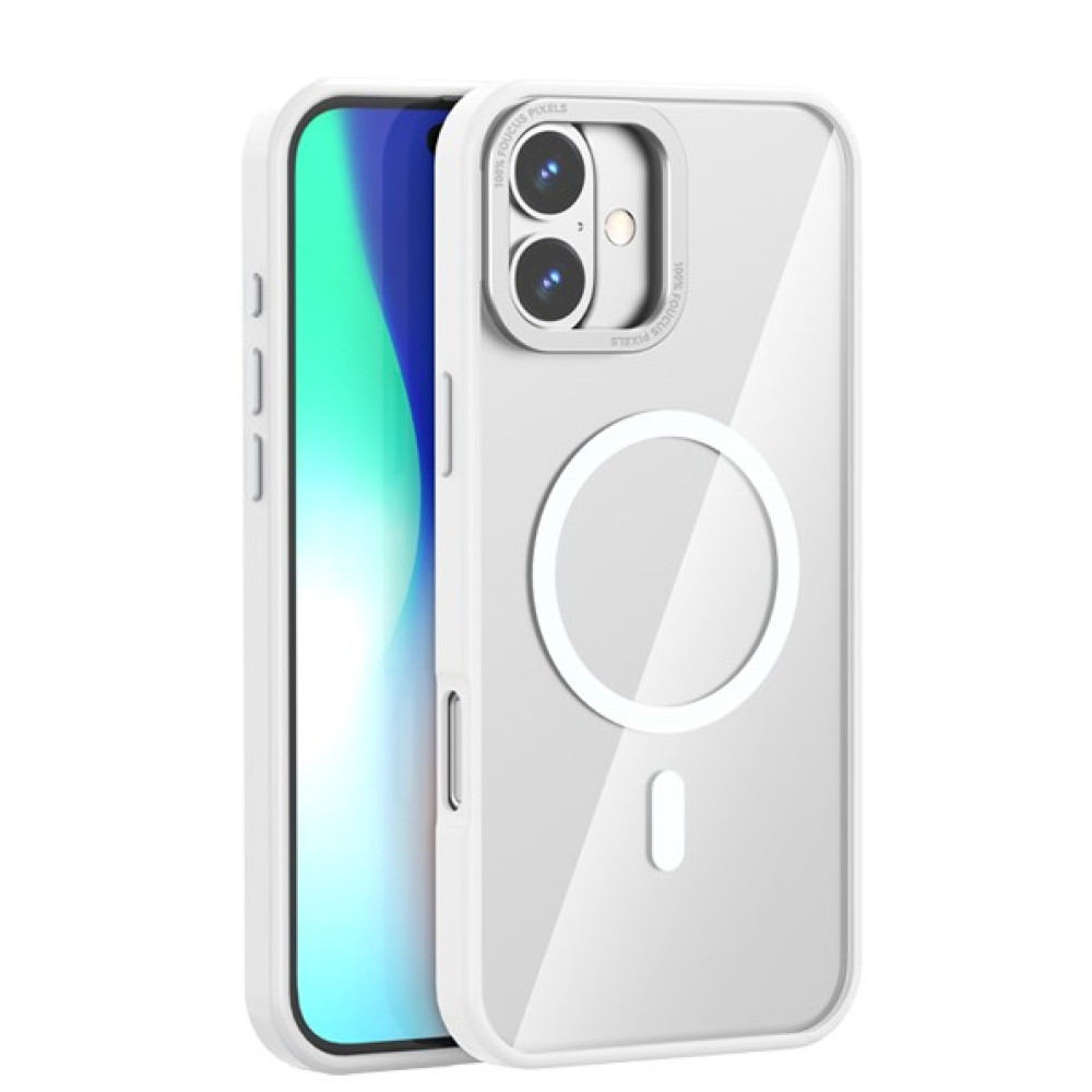 XO K30 iP 16 plus/15 plus 6.7" TPU Ακρυλική Θήκη με Ενσωματομένο Μαγνήτη Λευκό