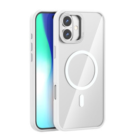 XO K30 iP 16 plus/15 plus 6.7" TPU Ακρυλική Θήκη με Ενσωματομένο Μαγνήτη Λευκό