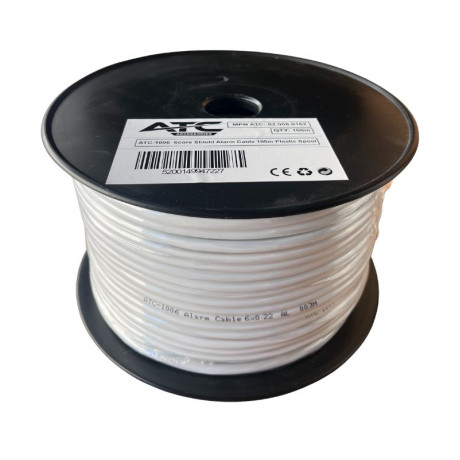 ATC-1006 Στροφείο Καλώδιο Συναγερμού 6x0.22 με Θωράκιση 100m