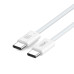 XO NB-Q273 iP15 Καλώδιο φόρτισης Type-C σε Type-C 60W Λευκό