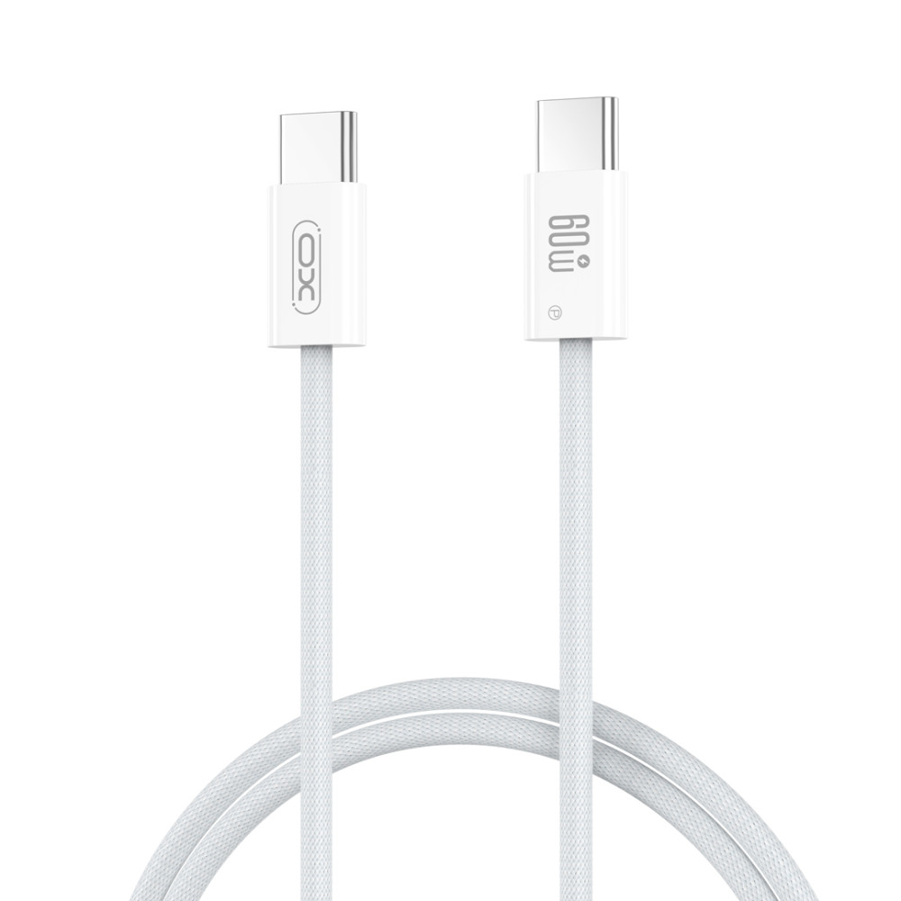 XO NB-Q273 iP15 Καλώδιο φόρτισης Type-C σε Type-C 60W Λευκό