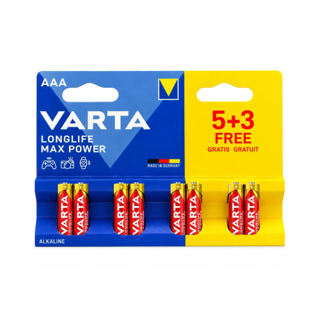 Μπαταρία Varta Longlife Max Power Αλκαλική Mignon AAA B5+3