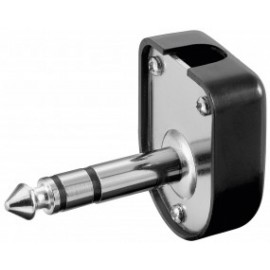 Φίς 6.3mm Stereo Πλαστικό Αρσ. Γωνία