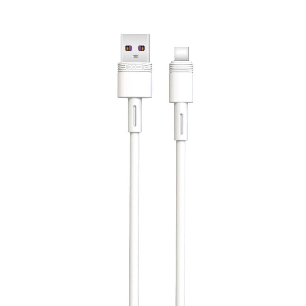 XO NB-Q166 5A Καλώδιο Ταχείας Φόρτισης Type-C Λευκό 1m