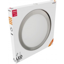 Avide LED Πλαφονιέρα Στρογγυλό Αλουμίνιο Σατέν Νίκελ 24W Λευκό 4000K