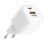ATC-CHF15 Φορτιστής GaN Ταχείας Φόρτισης με 2 Θύρες USB-A & Type-C 20W