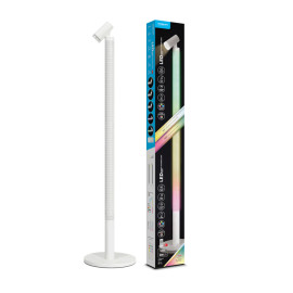 Φωτιστικό δαπέδου LED Modee 10W, 3CCT + RGB, με τηλεχειριστήριο , Λευκό