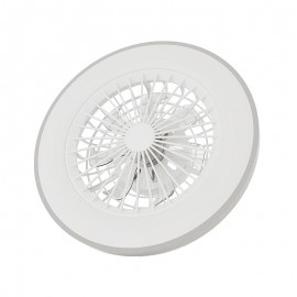 Avide Wanda Φωτιστικό-Ανεμιστήρας 2x24W+15W κινητήρας, IR τηλεχειριστήριο Ασημί