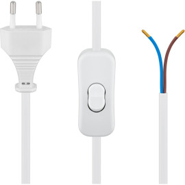 Goobay Καλώδιο με φις Euro για συναρμολόγηση - με διακόπτη 1,5 m (51349)