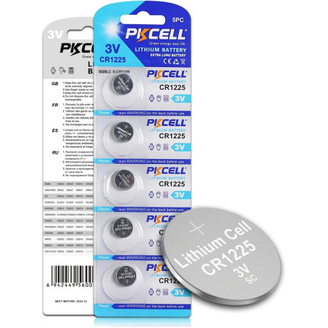 Pkcell CR1225 Μπαταρίες Κουμπιά Λιθίου 3,0V  5τμχ