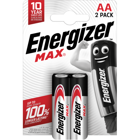 Energizer Max Plus Power Έξτρα Αλκαλικές Μπαταρίες E91 LR6/2BP