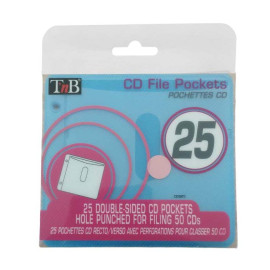 TnB CD File Pockets 25 Double-Sided