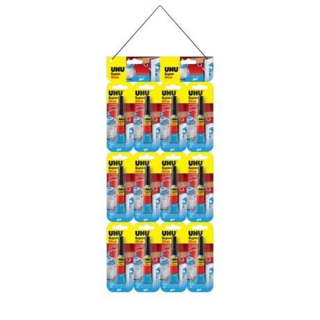 UHU Superglue Κόλλα Gel Jumbo 2g B12 (12τμχ)