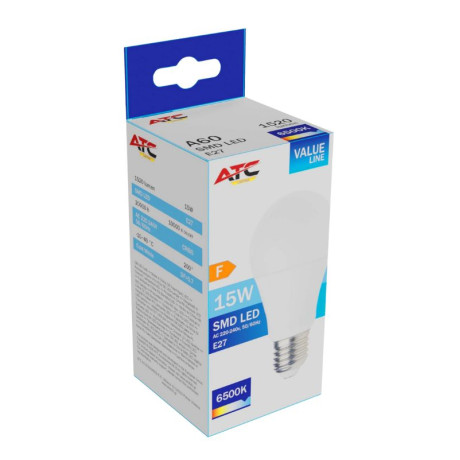 ATC SMD LED Λαμπτήρας A60 230V 15W/1520LM E27 6500K
