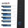 Avide LED Φωτιστικό Γραφείου Δερμάτινο με Ημερολόγιο Μαύρο 6W