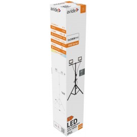 Avide LED Προβολέας Slim SMD 2x20W Λευκό 4000K 2 Κεφαλές με Τρίποδο