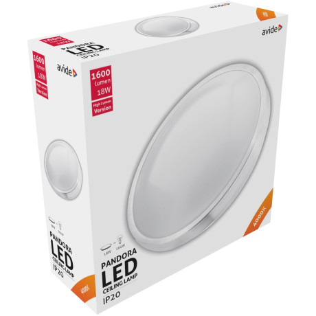 Avide LED Μοντέρνα Πλαφονιέρα Οροφής Pandora (Αλουμίνιο) 18W 330*100mm Λευκό 4000K