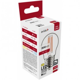 Avide LED Filament Mini Σφαιρική 5.9W E27 WW 2700K Ρυθμιζόμενο