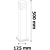 Avide Εξωτερικό Φωτιστικό Κήπου Jolla LED 2W 500mm IP44 Ανθρακί