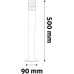 Avide Εξωτερικό Φωτιστικό Κήπου Sunset LED 1.5W Λευκό 500mm IP44 Ανθρακί