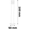 Avide Εξωτερικό Φωτιστικό Κήπου Sunset LED 1.5W Θερμό 500mm IP44 Σατέν Νίκελ