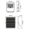 Avide LED Ηλιακός Προβολέας 100W 6400K με Ξεχωριστό Ηλιακό Πάνελ και Τηλεχειριστήριο