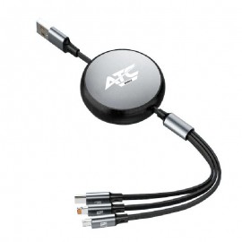 ATC-C3in1 Καλώδιο Πολλαπλής Φόρτισης Lightning Type-C Micro