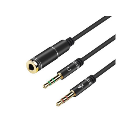 ATC Μετατροπέας 3.5mm 4PIN Θηλ. σε Audio/Mic 30cm