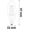 Avide LED White Filament Κερί 4.5W E14 NW 4000K