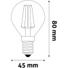 Avide LED White Filament Mini Σφαιρική 6.5W E14 NW 4000K