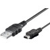 Goobay Essential Mini USB Καλώδιο Συγχρονισμού & Φόρτισης Μαύρο 1μ