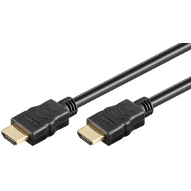 Goobay Καλώδιο HDMI Ethernet Υψηλής Ταχύτητας 4K/60Hz 18Gbit/s Μαύρο 0,5μ 80096