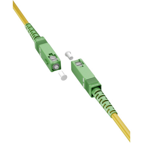 Goobay Καλώδιο Οπτικής FTTH Ίνας Μονής Λειτουργίας OS2 Κίτρινο 2μ