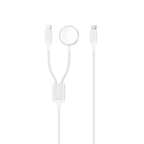 XO CX030 Type-c σε Type-c + Καλώδιο Φόρτισης Ρολογιού Λευκό