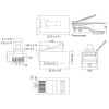 Goobay Φις Δικτύου RJ45 CAT 6 UTP χωρίς Θωράκιση 93828
