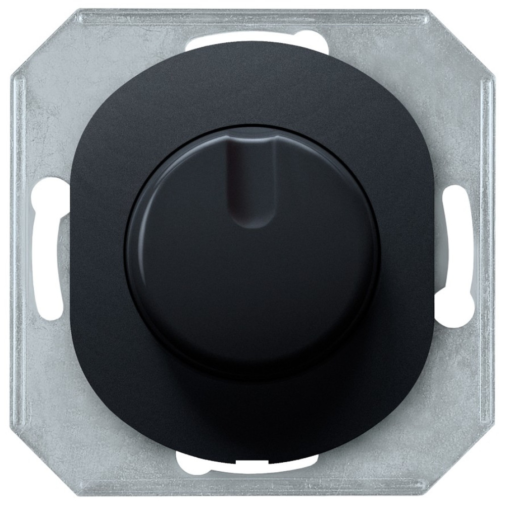 EON E6173.E Dimmer without cover frame with rotary single-pole switch 40-400VA, soft-touch black