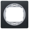 EON E6801.S1E One-gang frame 80x80, antic silver with black holder