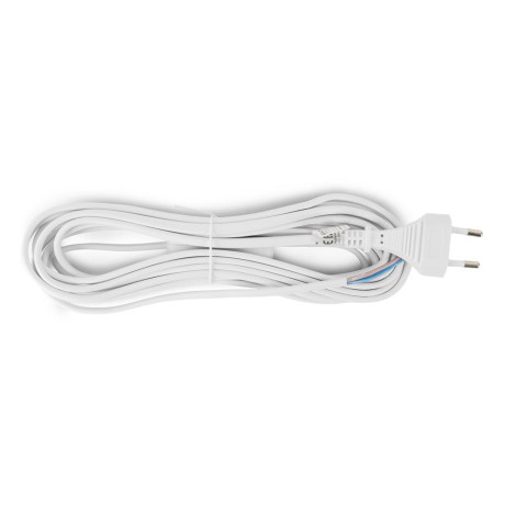 Entac Rewireable Καλώδιο 2G0.75 με Διακόπτη On/Off Λευκό 5m