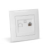 Entac Arnold Recessed wall LAN socket Cat5 White