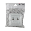 Entac Arnold Recessed wall LAN socket 2x Cat5 White