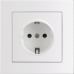 Entac Arnold Recessed wall socket earthed White