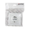 Entac Arnold Recessed wall socket earthed White