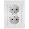 Entac Arnold Recessed wall socket 2x earthed White