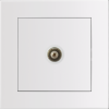 Entac Arnold Recessed wall TV socket End type White