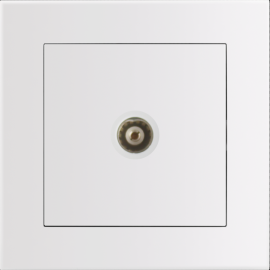 Entac Arnold Recessed wall TV socket End type White