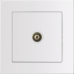 Entac Arnold Recessed wall TV socket End type White