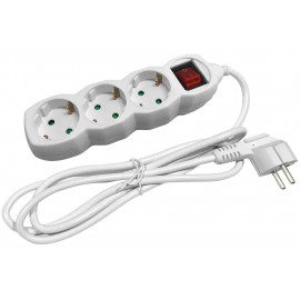 Entac Πολύπριζο 3 Θέσεων Με Διακόπτη 3x1.5mm 1.5m