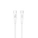 XO NB-Q298 Καλώδιο Φόρτισης & Μεταφοράς Δεδομένων Type-C σε Type-C 240W Λευκό 1m