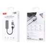 XO HUB018 Αντάπτορας Δικτύου USB σε Type-C 2-σε-1 RJ45 100Mbs