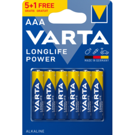Varta Αλκαλική Longlife Power Μπαταρία LR3 AAA (6 τμχ)